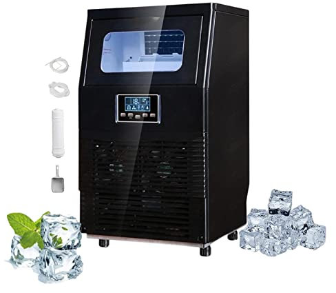 PanHuiWen Machine à glaçons Industrielle Appareil de PréParation de Glace Réservoir de Glace de 4 kg Machine a Glace Italienne Pro 40 kg/24 h Cuisine Bureau