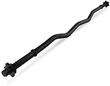 SZ Curlstange Premium, 30mm mit Sternverschluss - STANDARDNORM - Auswahl: 120cm (7kg) o. 130cm (8kg), verchromt o. schwarz - Hantel Curl Stange Hantelstange (120 cm, Schwarz)