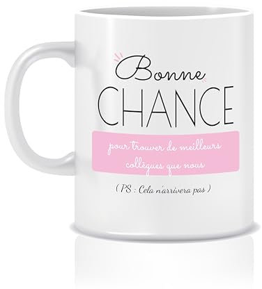 Monsieur Trendy Mug Tasse Café rafinée - Cadeau de départ ou retraite Collègue, Cadeau drole pas Cher, Humour Original (Rose)