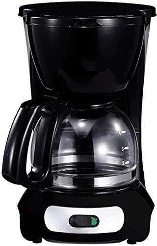 HWSY Macchina da caffè Macchina da caffè, Macchina da caffè con Filtro per caffè Caffettiera Nera e in Acciaio Inossidabile Spazzolato,Macchina da caffè con Filtro con brocca isolata, Selettore di