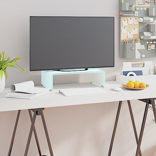 CKioict TV möbel DVD Schrank Wohnzimmer Möbel TV-Aufsatz/Monitorerhöhung Glas Grün 40x25x11 cmFür Wohnzimmer und Esszimmer