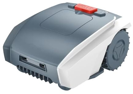 Kindevieft Automatic Robot Lawn Mower, Robotic Lawn Mower, Mowing Robot with Automatic Charging, Scanned U-Shape Path Work Efficiently, APP Control, Auto Mapping, Waterproof,Grey