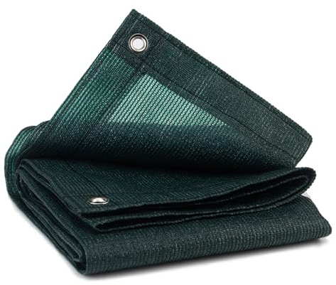 Rete Ombreggiante Protezione Solare 85% Telo Ombreggiant Con Occhielli Telo Vela Ombreggiante Antivento Tessuto Ombreggiante Antistrappo per Giardino Terrazza,Verde Scuro (3x7m/9.8x23ft)
