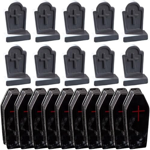 20 Piezas De Lápidas Para Tartas De Halloween, Adornos De Halloween, Figuras En Miniatura De Halloween, Decoración De Cementerio, Lápidas, Decoraciones De Halloween, Accesorios De Piedra Para Tumba,