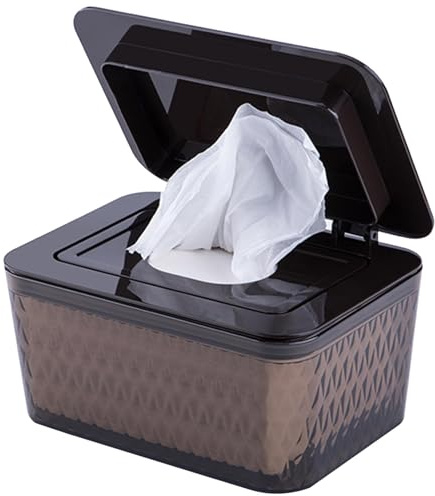 Contenitore per salviettine umidificate – Custodia dispenser per salviette portatile, supporto per salviette adatto per viaggi | Contenitore compatto di salviettine umidificate, scatola di