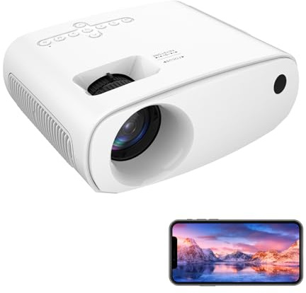 Wifi Mini Projector, Outdoor Portable Projector, Support Full HD 1080P, Movie Projector Compatible with iOS/Android, Phone/Tablet/Laptop/PC/TV Stick/HDMI