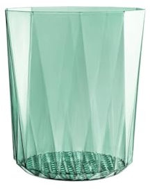 Papelera de Basura Papelera Grande Transparente Redonda de plástico Papelera Sala de Estar, Dormitorio, baño Papelera Gris/Azul/Verde Bote de Basura (Verde)