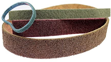 Ponceuse à bande MixBandes abrasives à l'oxyde d'a Bande Abrasive en Nylon Non tissé, meulage très grossier au polissage fin, 1 pièce(Brown P150,1829 X 50 mm)