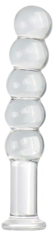 Grand verre pénis à double tête perles anales en cristal clair plug anal gode en verre masseur de prostate point G masturbation féminine sex toy couple gay(C)