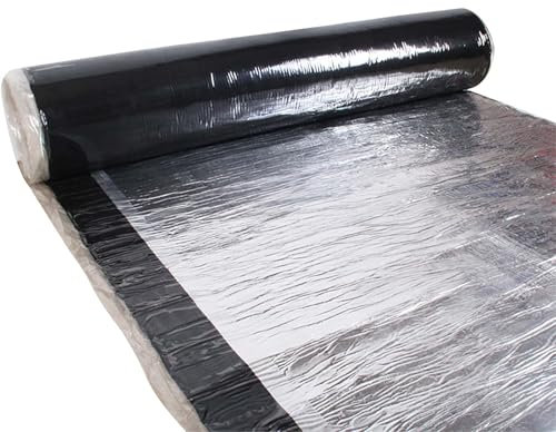 Ruban de Bitume Imperméable Ruban D'asphalte Auto-adhésif de Papier D'Aluminium Bande D'étanchéIté de Toit Ruban Réparation L'asphalte pour Fuite de Toit,Fissure de Surface,écart de Fenêtre(1x16.4'(0.