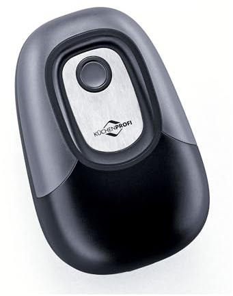 KÜCHENPROFI Automatischer Dosenöffner EASY, elektrisch, ohne Kanten | Elektrodosenöffner, hochwertiger Kunststoff, Deckel aufsetzbar, magnetische Fixierung, 4 Batterien 1,5 V AA inklusive