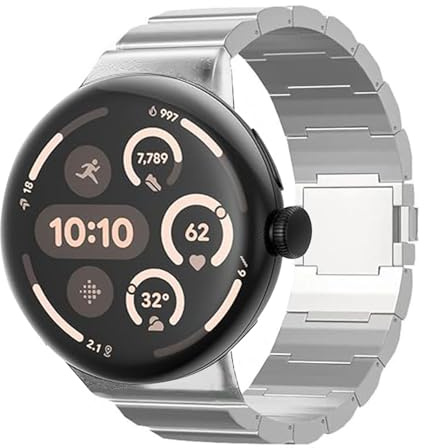 synsing Titan Magnetisches Armband Kompatibel mit Pixel Watch 5/4/3 45mm Armbänder,Ersatzarmband aus Titanmetall Kompatibel mit Pixel Watch 45mm für Herren