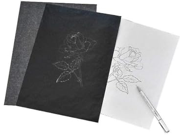 Lot de 10 feuilles de papier carbone noir pour machine à écrire et traitement de texte