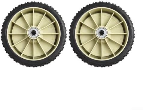 Eawfgtuw Set di 2 ruote a spinta per tosaerba da 20,3 cm, ruota anteriore per tosaerba, previene l'attrito, alta stabilità, trazione eccellente per terreni