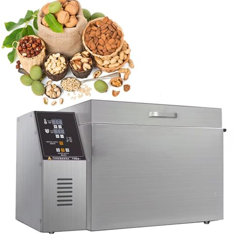 Machine à rôtir électrique commerciale de 1800 W, haute puissance pour arachides, sésame, noix de cajou, synchronisation de température réglable, parfaite pour rôtir les céréales