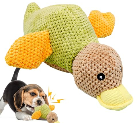 Juguete para perros Duck con Squeaker - Juguete de peluche para masticar | Juguete suave para perros de pato, lindo juguete interactivo para perros, ejercicio divertido, reduce el aburrimiento