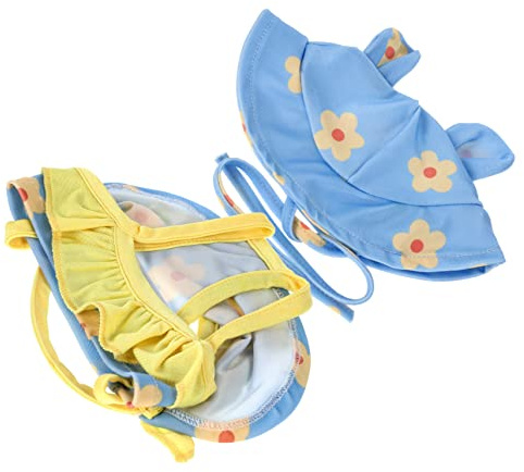 INOOMP 1 Juego de Traje de Baño para Perros Bichón con Sombrero Vestido y Bañador para Mascotas para Fiestas