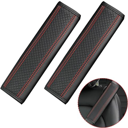 CGREAGH 2 Stück Gurtpolster Auto für VW Amarok Bora Golf Plus Golf SV Golf 2000-2025, Weich Bequem rutschfest Atmungsaktiv Autogurt Polster Gurtschoner Interieur Zubehör