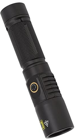 Drfeify Linterna de Luz Negra, Linterna de Aleación de Aluminio con Brillo Dual para Detección de Orina de Mascotas y Búsqueda de Escorpiones