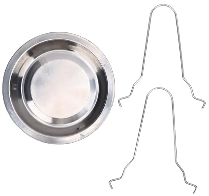 Fesjoy Support de Rôtissoire à Poulet Compact, Taille Polyvalente, Conception Portable pour les Voyages en Camping, Paquet de 2 (Grande grille poulet rôti)