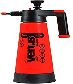 Kwazar 34702 Sprühflasche Venus Super 360 Grad Drucksprüher für Garten, Orange, 2,0 L