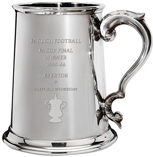 I LUV LTD 1 Pint Tankard for Everton FA Cup Winner 1965-66, Pewter Beer Mug