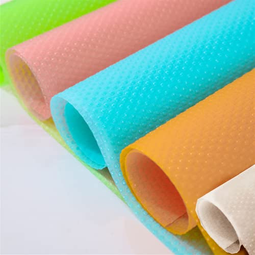 Bkrdty Alfombrillas Nevera 5 piezas Alfombrillas de Refrigerador Antideslizante Antimoho Multicolor Cortable Alfombrilla de Armario de Cocina para los Cajones de la Cocina 45 * 29cm