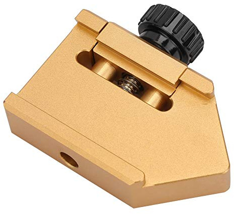 Positionierungseinsteller für Holzbearbeitungslineal, Aluminiumlegierung 45 Grad Winkel Linie Kaliber Lineal Locator Lineal Block Messgerät, Holz Lineal Positionierungsblock für Stahl Lineal Positionierungsblock