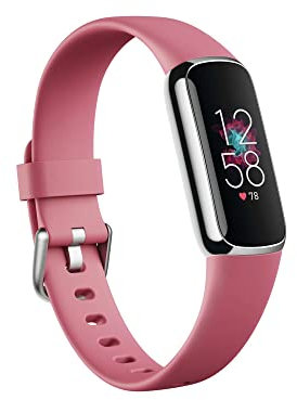 Fitbit Luxe Health & Fitness Tracker with 6-Month Fitbit Premium Membership Included, Stress Management Tools and up to 5 Days Battery, Platinum / Orchid