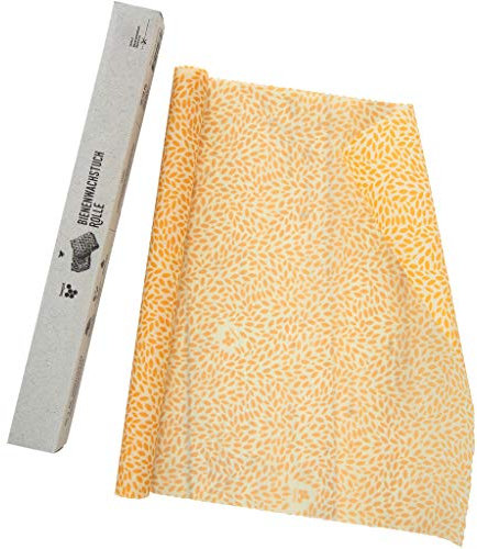 beegut BIO Bienenwachstücher Rolle 100x35cm, Nachhaltige & wiederverwendbare Frischhaltefolie zum selber zuschneiden, Hergestellt in Deutschland mit BIO Bienenwachs