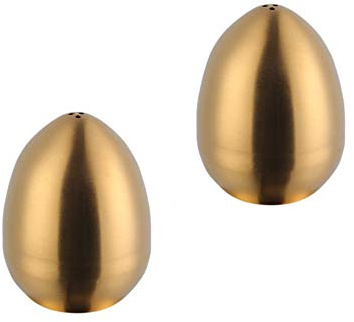 Buyer Star 2PCS Stainless Steel Salt Spice Cans Pepper Shaker Cruet Bottles Condiment Box Cooking Seasoning Bottle BBQ Kitchen Utensils (Gold)