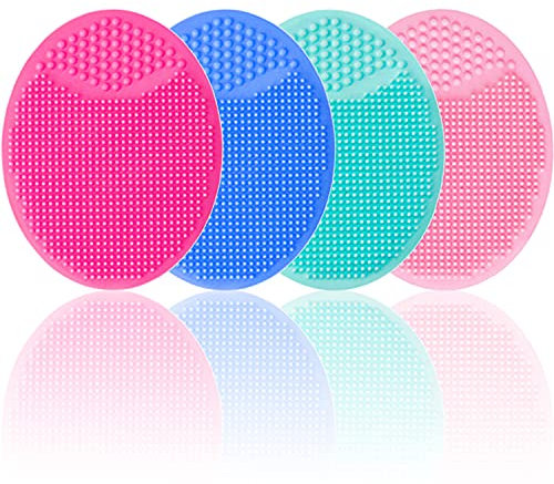 Baby Cradle Cap Brush, Bath Brush, Toddler Silicone Massage Brush, Newborn Silicone Scrubbers Exfoliator Brush | The SkinSoother Baby Essential for Dry Skin, Cradle Cap and Eczema (4PCS)