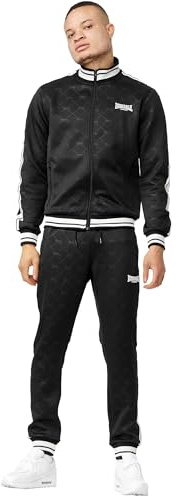 Lonsdale Ashwell träningsoveraller för män, svart/vit, XL
