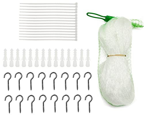 QILUCKY Katzennetz für Balkon Ohne Bohren Transparent Können Zuschneidbar ​und Bissfest Balkonnetze für Katzen ​zur Absicherung von Terrasse, Fenster und Türen, Transparentes Katzenschutznetz (3x5m)