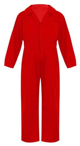 TTAO Kinder Arbeitsoverall Einteilige Blaumann Schutzanzug Jumpsuit Atmungsaktiv Frühling Herbst Junior Rallyekombi Freizeitanzug Größe 110-176