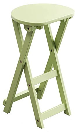 Sgabello Pieghevole Portatile Legno - Sgabello Cucina Legno Sedia Pieghevole Legno, Sgabello Portatile Pieghevole per Cucina e Bar, Altezza Seduta 43 cm e 62 cm ( Color : Light green , Size : 62cm )