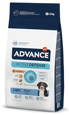 Advance Maxi Adult Light, Pienso para Perros Adultos de Razas Grandes con Pollo, 12kg