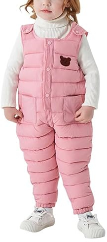 Runstarshow Winter Trousers Kids Snow Pants Toddler Snowsuit Snow Bib Ski Pants Padded Warm Overalls Dungarees Jumpsuit Snow Suits Winter Clothes for Unisex Toddlers Kids Aged 6 Months-5 Years