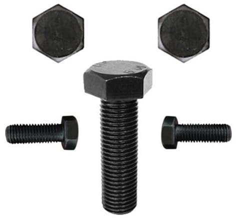 Sechskantschrauben DIN 933 Schwarz Edelstahl M4 M5 M6 M8 M10 SCHWARZE Schrauben (25, 4 x 16)