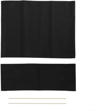 Gettimore Ersatzbezug für Regiestuhl, klassisches Design mit blauen und weißen Streifen, einfach zu bedienen und zu pflegen, (schwarz)