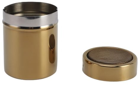 Sucrier à Poudre en Acier Inoxydable de Grande capacité, Design doré élégant, Outil de Cuisine Multifonctionnel pour la Pâtisserie, la Cuisine et la Maison