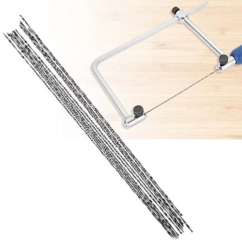 12 Lame per da Traforo, Lame per per Legno, Denti a Spirale Taglio Legno Metallo Plastica Acciaio Ad Alto Tenore di Carbonio, 5,12 Pollici, per Taglio (Lama per 7#)