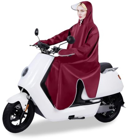 Msiud Cappotto Impermeabile per Moto, 5XL Poncho Antipioggia Moto Mantella da Pioggia 800 g per Bicicletta Unisex Giacca da Antivento Resistente Rughe Riutilizzabile Ciclismo Adulto Scooter