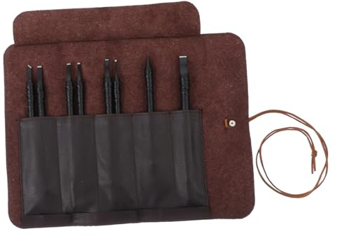 ULDIGI Conjunto De Cinceles Para Tallar Madera y Grabado De Letras, 8 Piezas Mango Ergonómico, Acero Resistente, Para Tallado Madera y Piedra, Artesanía, Hobby y Taller