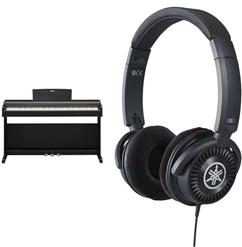Yamaha ARIUS YDP-145 Digital Piano - Classic and Elegant Home Piano for Beginners and Hobbyists bundled with HPH-150 Headphones