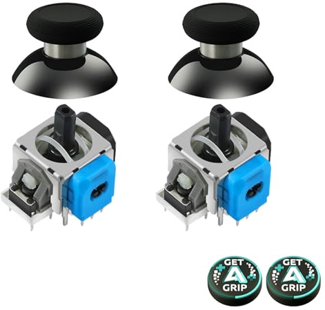 AKNES GuliKit TMR Joysticks Ersatz für DualShock PS4 Controller | Reduzierte Drift, Hohe Präzision, Schnelle Reaktionsgeschwindigkeit, inklusive Thumbstick Kappen