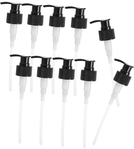 Healeved 10stücke Schampoospender Schwarz Seifenspender Pumpe Für Lotionspenderpumpe Ersatz Pumpflaschenspender Aus Kunststoff Lotionspenderpumpe Für Seifenspenderpumpe Ersatz Spender Pumpe