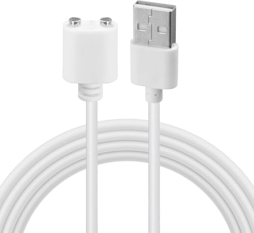 Magnetic USB to DC Charger Cable for Wireless Massager Universal Vibrator | Charger Electric Toothbrush Replacement Charging Cord Long-Lasting Safe Charging Solution (Contact spacing 7mm Dual Pin 0.8m)