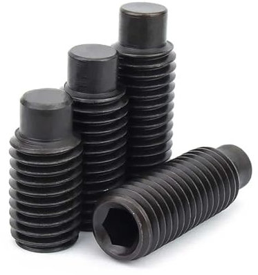 Aqxyhjk DIN915 schwarzer Stahl der Güteklasse 12,9 mit Innensechskant, M2,5, M3, M4, M5, M6, M8, M10, M12, M14, M16, konvexer, kopfloser Schraube mit Hundespitze(40mm)