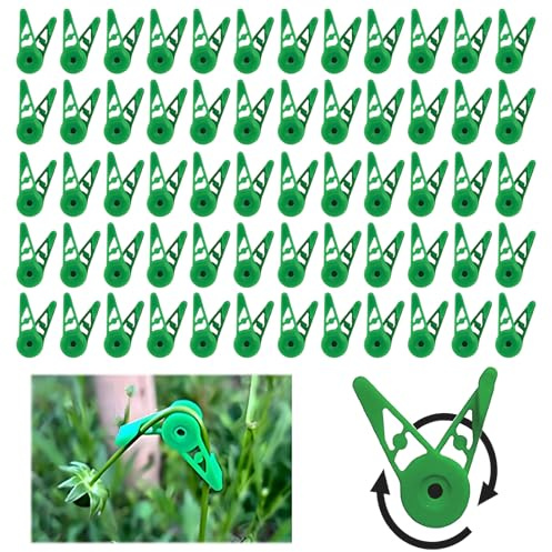Scettar 60 Stück 360°Verstellbare Pflanzenbieger Clips, Pflanze Stem Trainer Clips für Pflanzen, Pflanze Zweige Bender Bieger, für Niedrige Belastung, Pflanzen-Training, Gartenhalter
